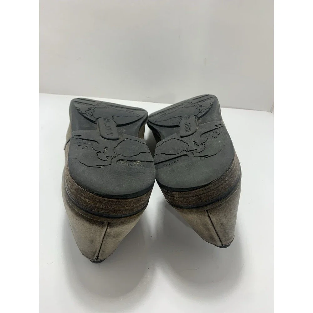 Naot Men’s Director Slip On Leather Gray Black Shoes Size 12-12.5 US
